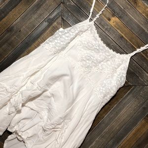 White spaghetti strap tunic/slip dress